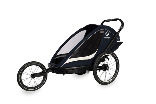 Hamax - Bike trailer for kids  BREEZE ONE + Jogger wheel - Navy/cream