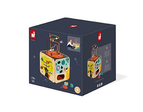 Janod - Multifunctional educational cube with a large loop