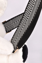 DOUDOU – plush dog shoulder bag, Doudou et Compagnie, black and white