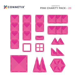 Charity Pack Teal 20 pc Pink