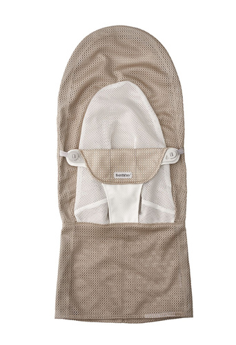 BABYBJORN - Fabric Seat for Baby Bouncer Balance Soft, Grey Beige/White, Mesh