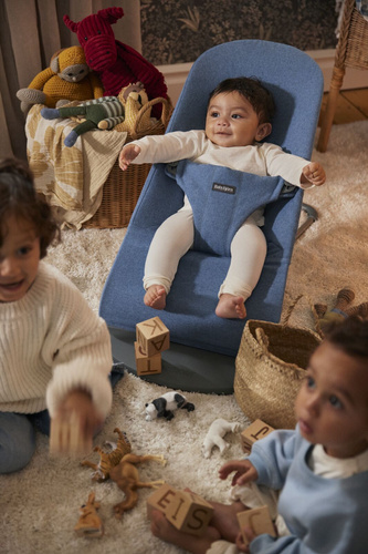 BABYBJÖRN - Bouncer BLISS Woven - Mélange, Blue