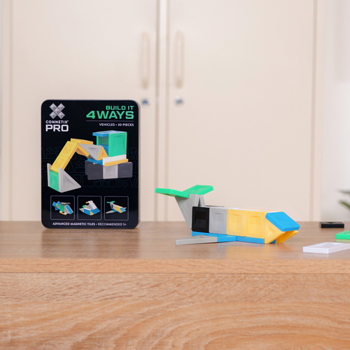 CONNETIX – Magnetic Tiles PRO Build It 4 Ways Vehicles Pack - 30 pieces