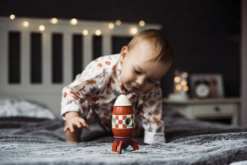 Janod - Wooden magnetic rocket