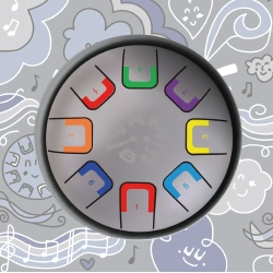 TAMBÚ - Baby Tambú 6" tongue drum, 8 tones, smoky loky
