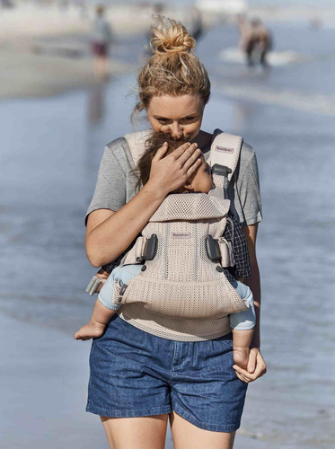 BABYBJÖRN - Baby Carrier ONE AIR 3D MESH, Pearl Pink