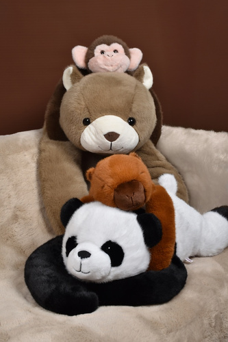 DOUDOU – weighted plush panda (Histoire d'Ours), 75 cm, black and white