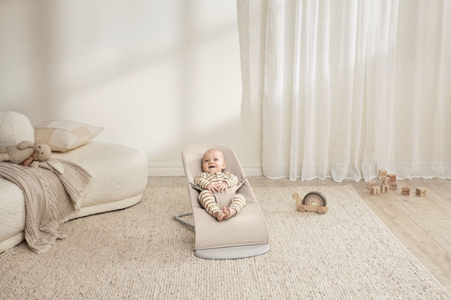 BABYBJÖRN - Bouncer BLISS Woven - Mélange, Light Beige