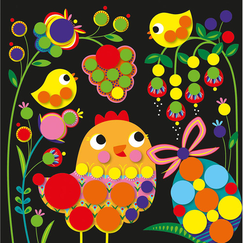 Janod - Creative set My arts & crafts 3+ round stickers