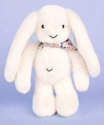 DOUDOU – Lapin Fleurette plush rabbit by Doudou et Compagnie, 35 cm, white