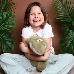 DOUDOU – Podcoll weighted plush crocodile by Histoire d'Ours, 50 cm, green