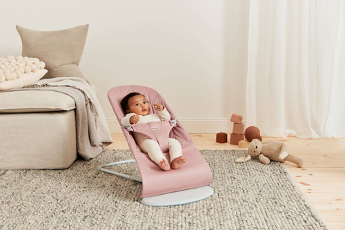 BABYBJÖRN - Bouncer BLISS Woven - Dusty Pink, Petal Quilt