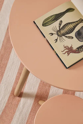 Kid's Concept - Stool and table set -  apricot