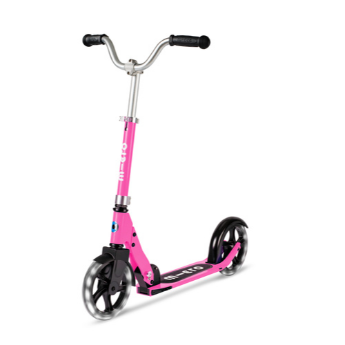 MICRO - two-wheeled scooter for children Cruiser LED, pink