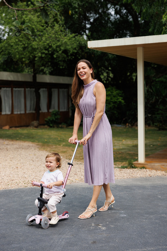 MICRO - swing scooter Mini Deluxe Rock&Go LED, dusty rose