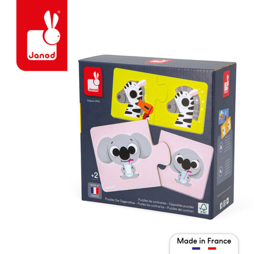 Janod - Pierwsze puzzle do pary Przeciwieństwa 24 elementy 2+