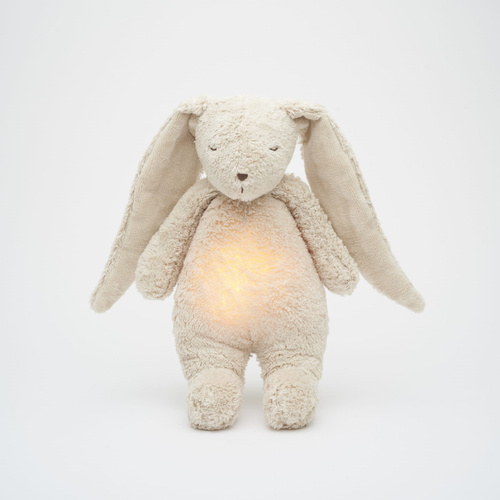 MOONIE - Sand Natur Rabbit - rustling, organic bunny with a lamp