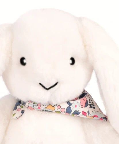 DOUDOU – Lapin Fleurette plush rabbit by Doudou et Compagnie, 35 cm, white