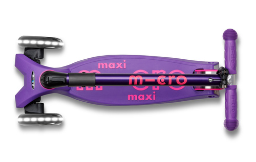 MICRO - foldable three-wheeled scooter Maxi Deluxe LED, purple