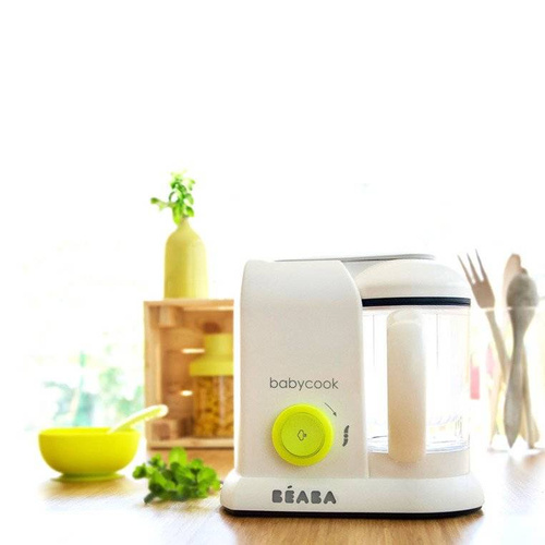 Beaba - yellow silicone cup with a suction cup