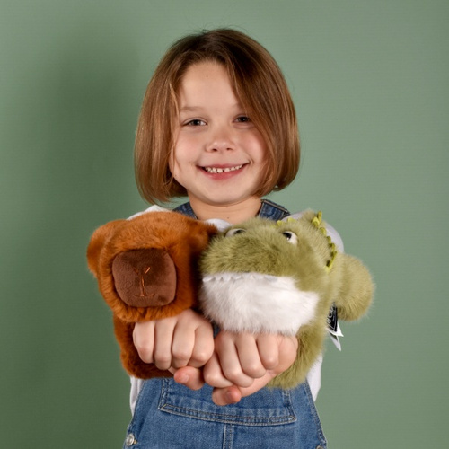 DOUDOU – Podcoll capybara plush slap bracelet, Histoire d'Ours, reddish-brown