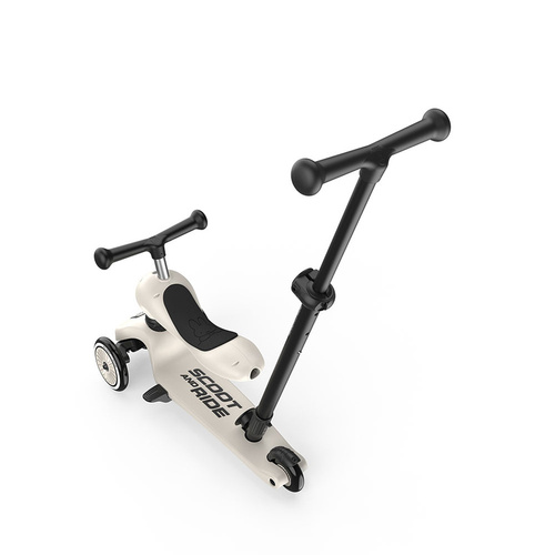 SCOOTANDRIDE - Highwaykick 1 Push and Go 2in1 Ride-on and Scooter with Handle for 1-5 Years, Miffy Ash