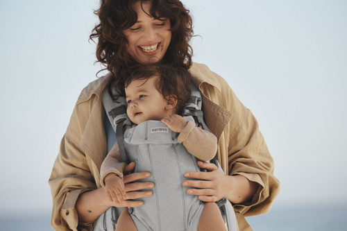 BABYBJORN - Baby Carrier Harmony, Woven, Light grey mélange