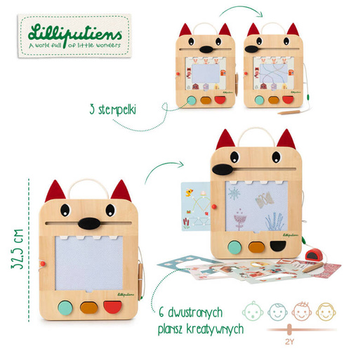 LILLIPUTIENS - Wooden board - manuscript Wolf Louis 2 years+