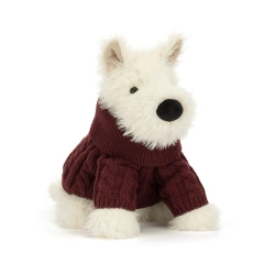Jellycat - Munro Scottie Dog 'Winter Jumper' 25 cm