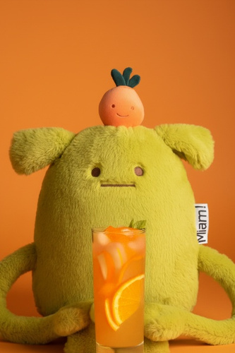 DOUDOU - MIAM! Laurent Jade, 60 cm, green orange