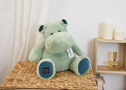 DOUDOU – AMANDE Histoire d'Ours plush hippopotamus, 40 cm, green