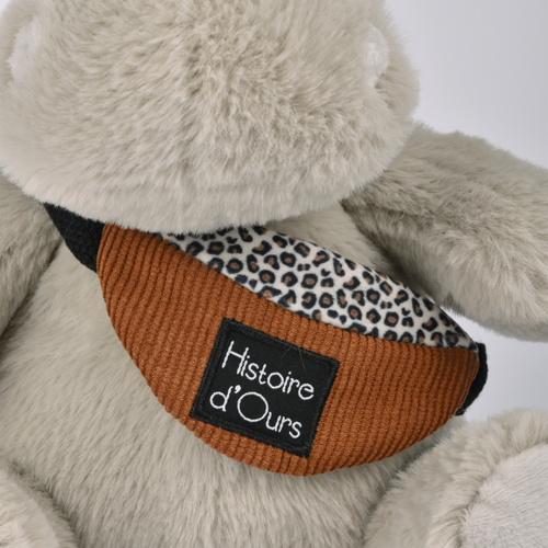 DOUDOU – HELLO BROOK plush hippo Histoire d'Ours, 20 cm, beige