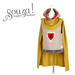 Souza! - Kostium miękka zbroja z peleryną rycerz Marcus 3-4 lata