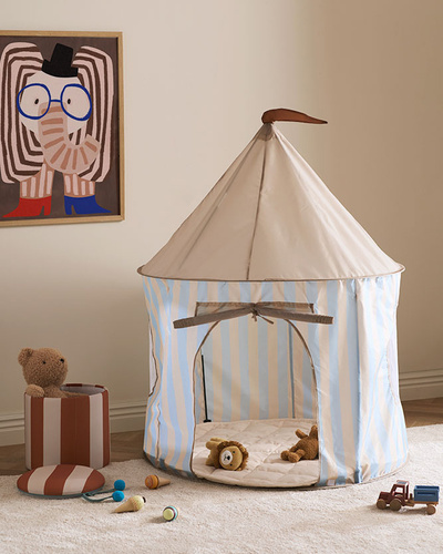 Kid's Concept - Pouffe cylinder with storage, brown