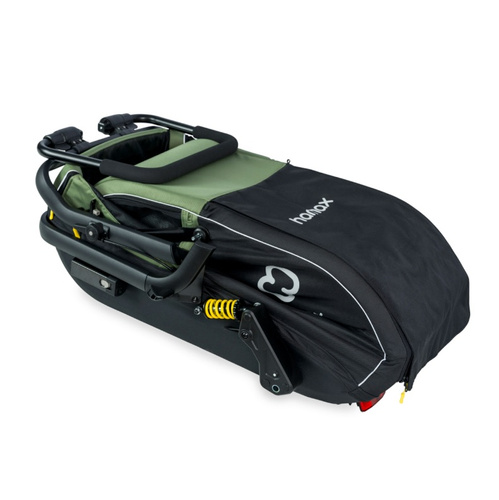 Bicycle trailer for a dog - Hamax Pluto M 35 kg - Green / Black