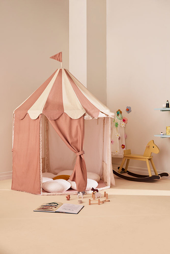 KID'S CONCEPT - pavillion tent stripe dusty brown