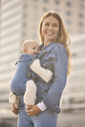 BABYBJORN - Baby Carrier Harmony, Woven, Blue mélange