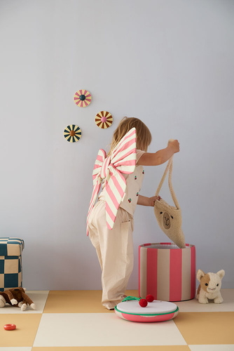 Kid's Concept - pouffe cylinder with storage, pink