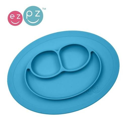 EZPZ - Silicone plate with washer small 2in1 Mini Mat blue