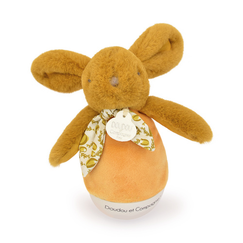 DOUDOU - musical night light Lapin Doudou Culbuto, Doudou et Compagnie, 16 cm, ochre