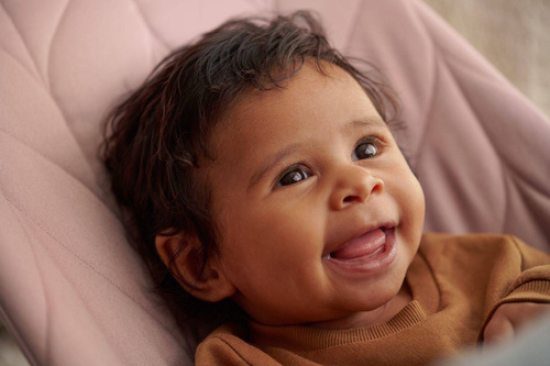 BABYBJÖRN - Bouncer BLISS - Dusty Pink, Petal Quilt + Toy Googly Eyes Pastels