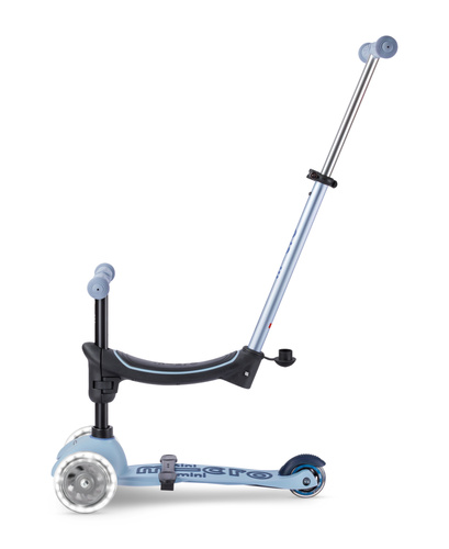 MICRO - Mini2Grow Deluxe LED scooter with handlebar, ocean slate