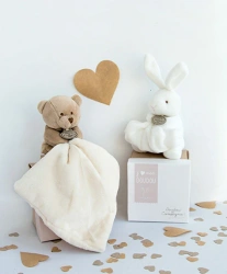 DOUDOU – teddy bear security blanket Doudou et Compagnie, beige