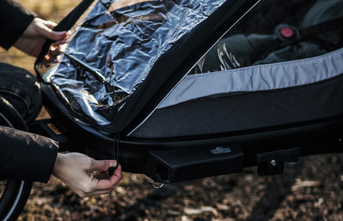 Hamax - Bike trailer for kids COCOON ONE- Grey/black