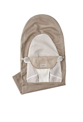 BABYBJORN - Fabric Seat for Baby Bouncer Balance Soft, Grey Beige/White, Mesh