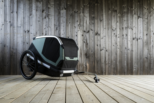 Bicycle trailer for a dog - Thule Bexey L up to 45 kg - Haze green