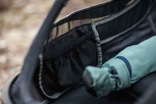 Hamax - Bike trailer for kids COCOON + Jogger wheel , double - Grey/black