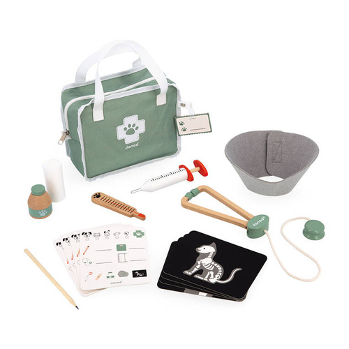 Janod - Vet set with 10 accessories 3+