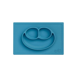 EZPZ - A silicone plate with a washer, Happy Mat 2in1, blue