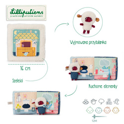 LILLIPUTIENS Activation book with a mini cuddly toy Goodnight Sheep Yvon 12 m+
